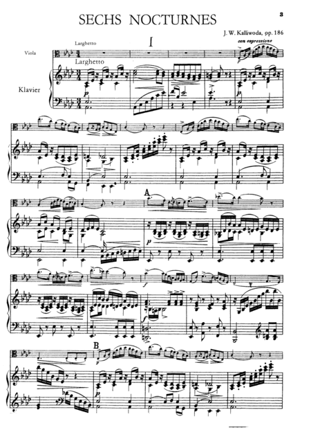 Free Sheet Music Sechs Nocturnes