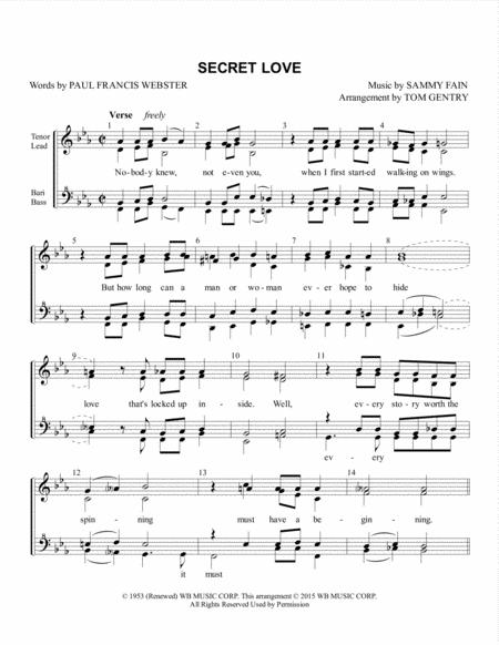 Secret Love Ssaa Sheet Music