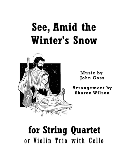 See Amid The Winters Snow For String Quartet Sheet Music