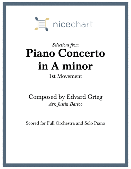 Selections From Piano Concerto In A Minor 1st Movement Score Parts Sheet Music