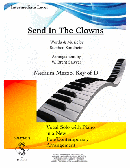 Free Sheet Music Send In The Clowns Medium Mezzo Key Of D