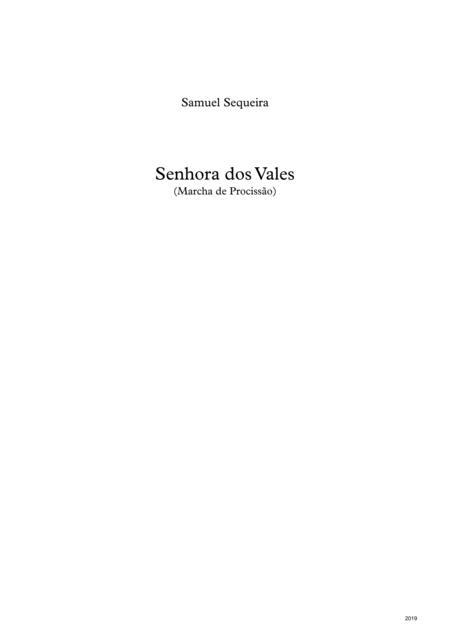 Free Sheet Music Senhora Dos Vales