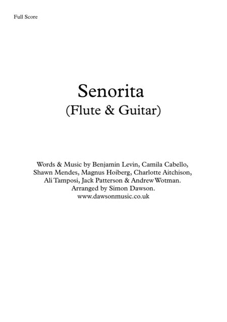 Senorita Flute Guitar Sheet Music