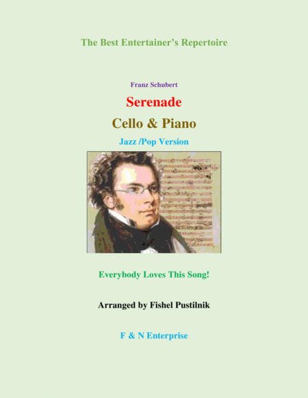 Serenade By Schubert Piano Background For Cello And Piano Sheet Music