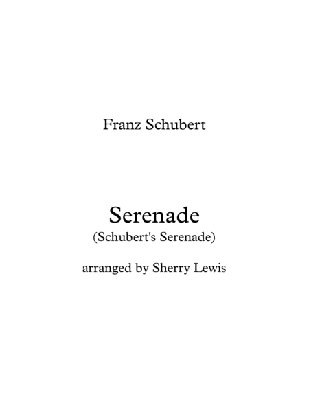 Serenade By Schubert String Duo For String Duo Sheet Music