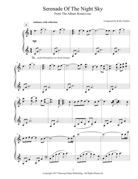 Serenade Of The Night Sky Sheet Music