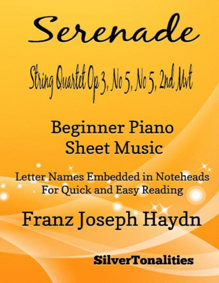 Free Sheet Music Serendade Opus 3 Number 5 Second Movement Beginner Piano Sheet Music