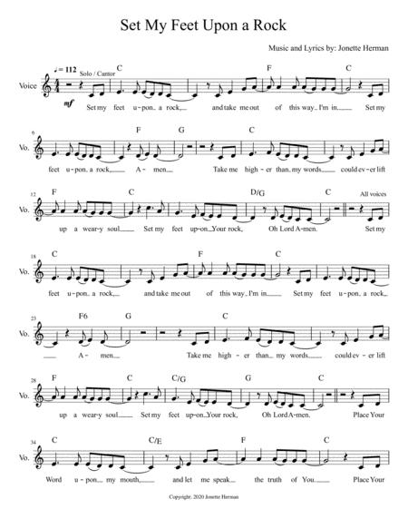 Set My Feet Upon A Rock Lead Sheet Sheet Music