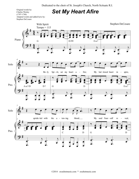 Set My Heart Afire Sheet Music