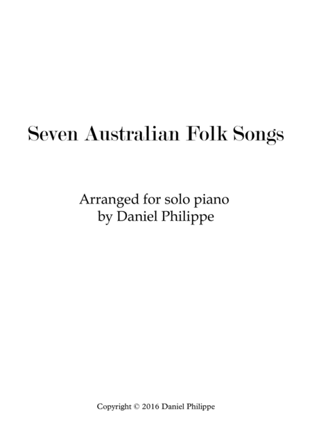 Seven Australian Folk Songs Sheet Music