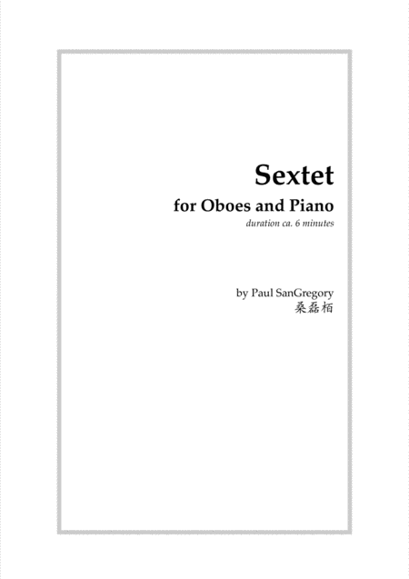 Free Sheet Music Sextet For Oboes And Piano