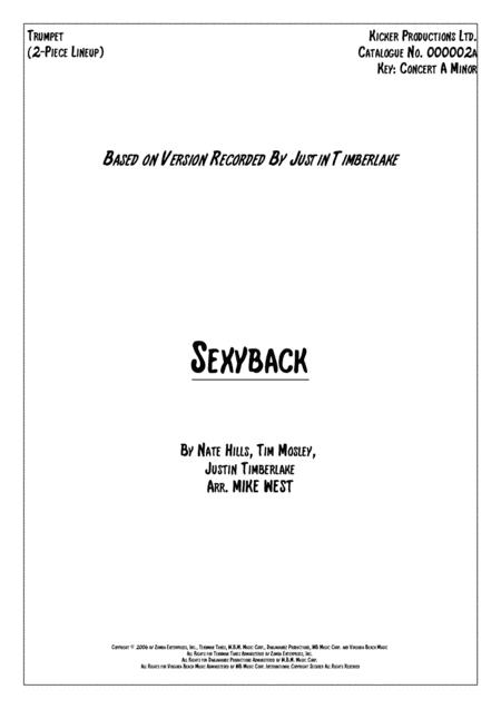 Sexyback 2 Piece Brass Section Sheet Music