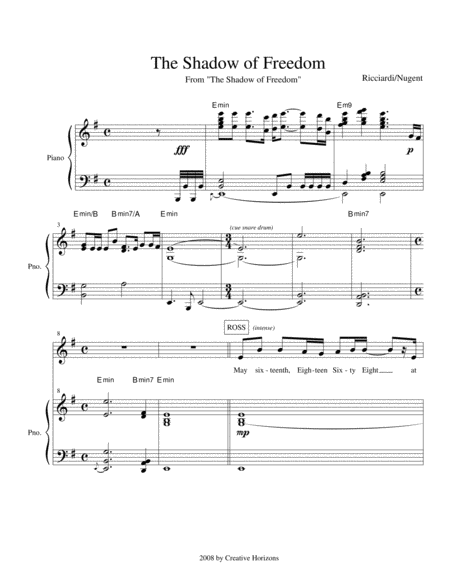 Shadow Of Freedom Sheet Music