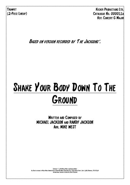 Free Sheet Music Shake Your Body Down To The Ground 2 Piece Brass Section