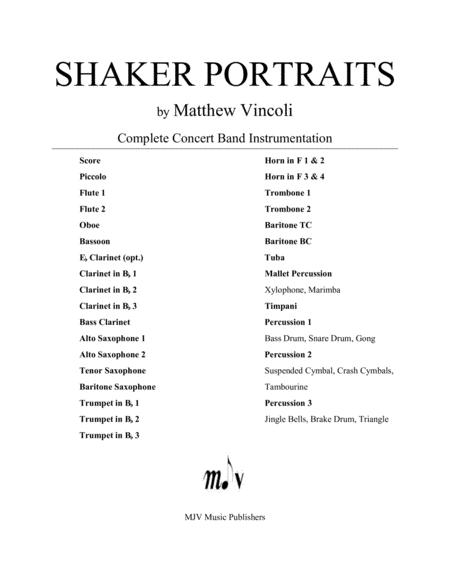 Free Sheet Music Shaker Portraits