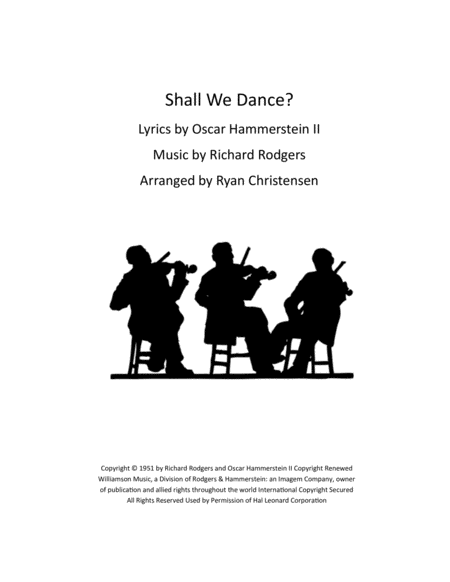 Free Sheet Music Shall We Dance String Quartet