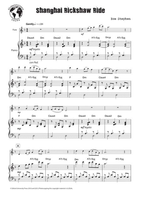 Free Sheet Music Shanghai Rickshaw Ride