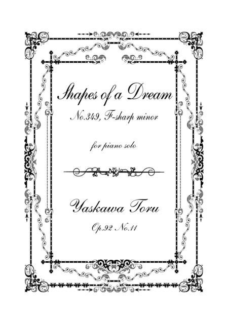 Free Sheet Music Shapes Of A Dream No 349 F Sharp Minor Op 92 No 11