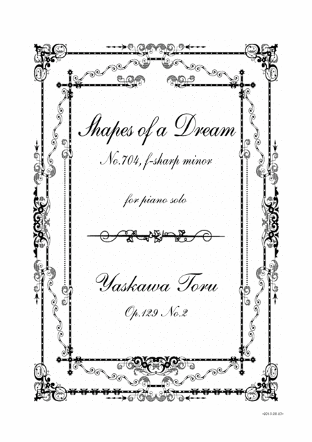 Shapes Of A Dream No 704 F Sharp Minor Op 129 No 2 Sheet Music