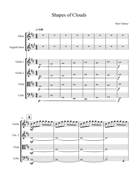 Shapes Of Clouds Sheet Music