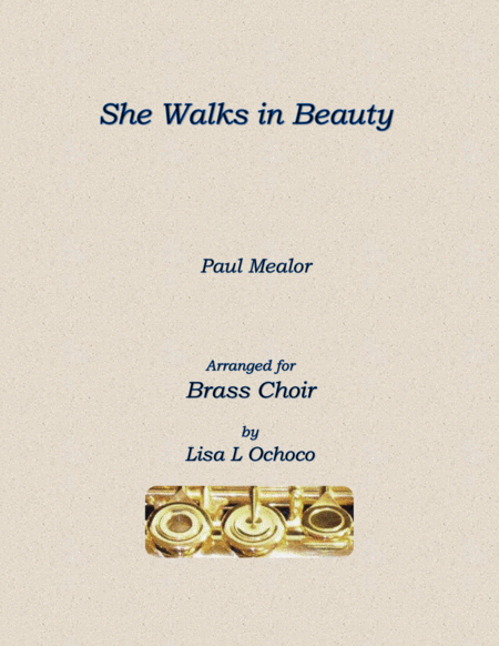 She Walks In Beauty For Brass Choir Sheet Music