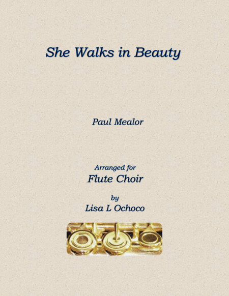 Free Sheet Music She Walks In Beauty For Flute Choir