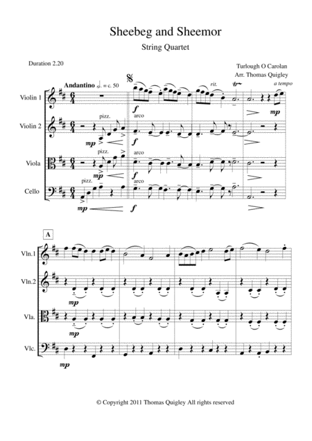 Free Sheet Music Sheebeg And Sheemor