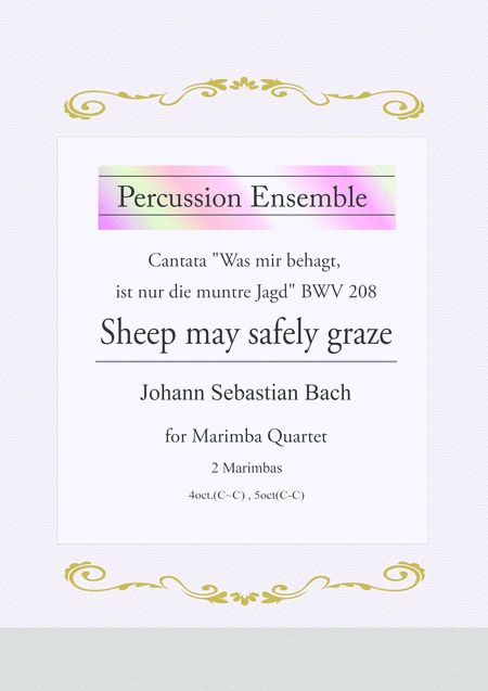 Sheep May Safely Graze From Cantata Was Mir Behagt Ist Nur Die Muntre Jagd Bwv 208 Sheet Music