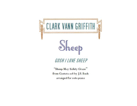 Free Sheet Music Sheep May Safely Graze