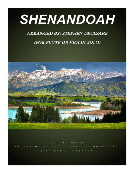 Free Sheet Music Shenandoah For Flute And Violin Solo And Piano