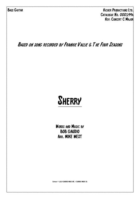 Sherry Baby Bass Guitar Sheet Music