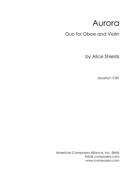 Free Sheet Music Shields Aurora