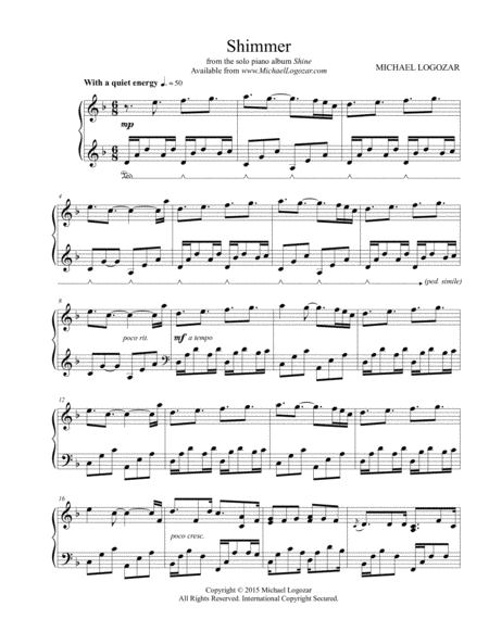 Free Sheet Music Shimmer