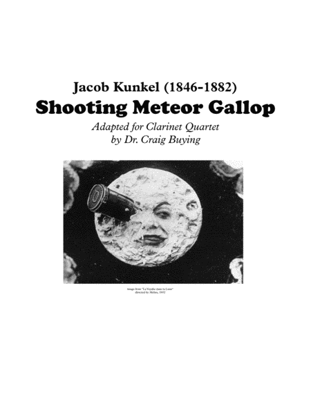 Shooting Meteor Gallop For Clarinet Quartet Sheet Music