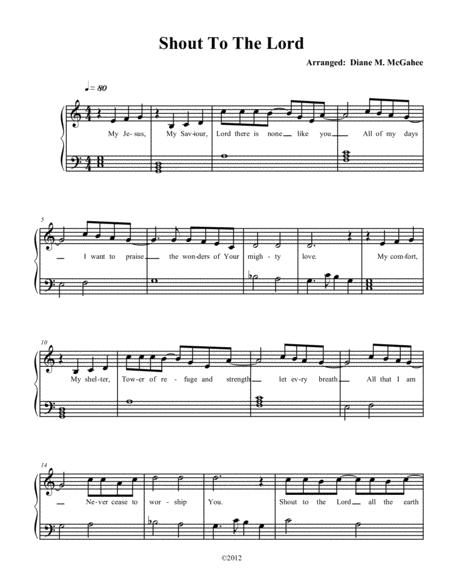 Free Sheet Music Shout To The Lord