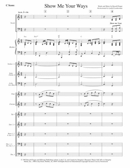 Show Me Your Ways Praise Team Choir Orchestra Sheet Music