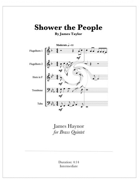 Shower The People For Brass Quintet Sheet Music