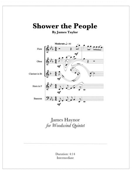 Free Sheet Music Shower The People For Woodwind Quintet