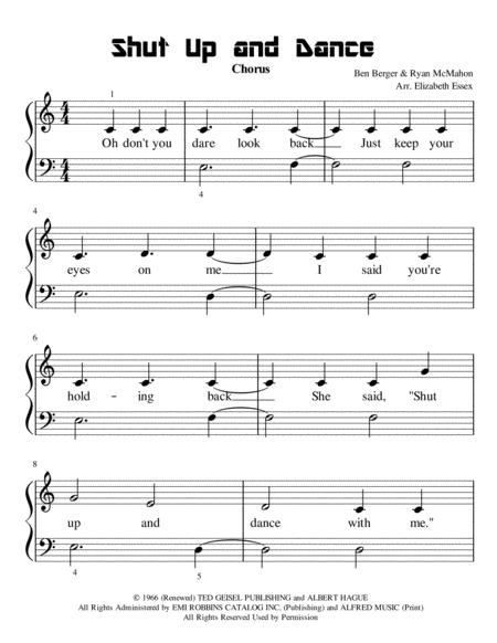 Shut Up And Dance Level 1 Sheet Music