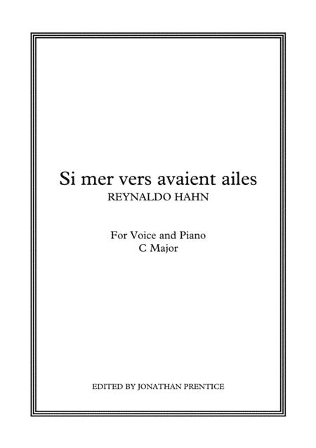 Free Sheet Music Si Mes Vers Avaient Ailes C Major