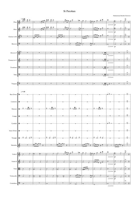 Free Sheet Music Si Patokan Orchestra Version Arr By Muchlis Faturrozi