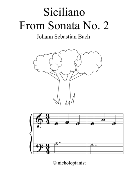 Siciliano From Sonata No 2 Sheet Music