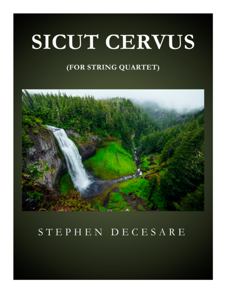 Sicut Cervus For String Quartet And Organ Sheet Music