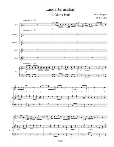 Free Sheet Music Sicut Erat In Principio From Lauda Jerusalem