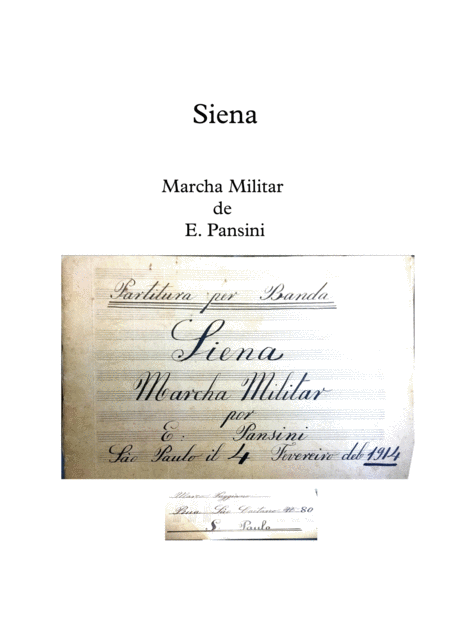 Siena Military March By E Pasini Sheet Music