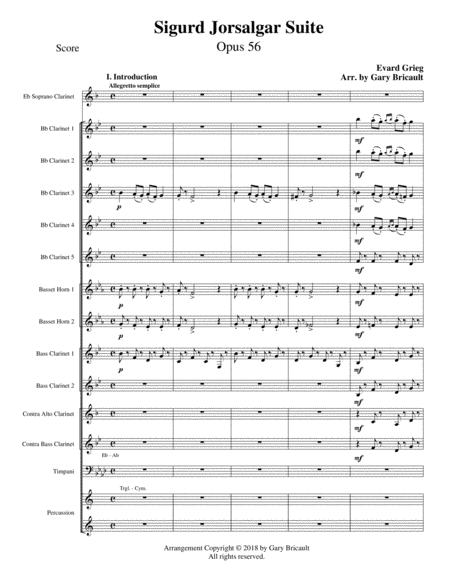 Sigurd Jorsalgar Suite Opus 56 Sheet Music