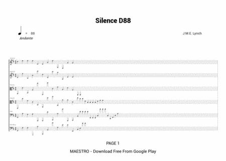 Free Sheet Music Silence D88