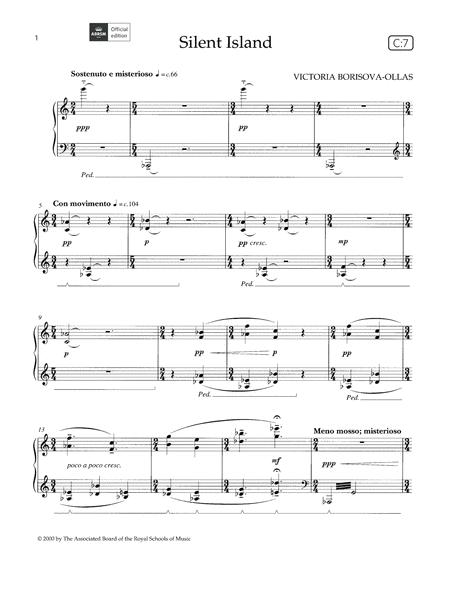 Free Sheet Music Silent Island Grade 5 List C7 From The Abrsm Piano Syllabus 2021 2022