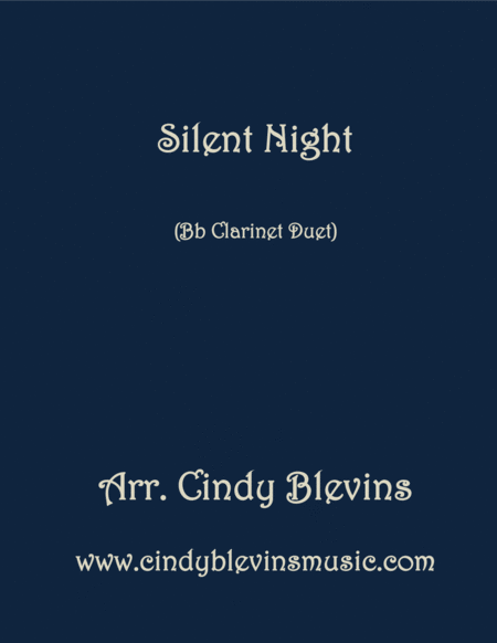 Silent Night Arranged For Bb Clarinet Duet Sheet Music