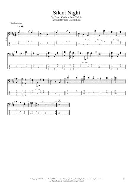 Silent Night Bass Sheet Music